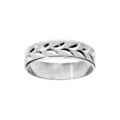 Alliances sur Artemare : Alliance en argent rhodi&eacute; diamant&eacute;e &eacute;pis largeur 5mm
