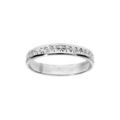 Alliance en argent rhodi&eacute; diamant&eacute;e &eacute;toiles travaill&eacute;es largeur 4mm Artemare