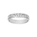 Alliance en argent rhodi&eacute; diamant&eacute;e rond finement cisel&eacute; largeur 4mm Artemare