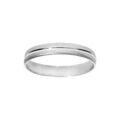 Alliance en argent rhodi&eacute; givr&eacute;e largeur 4mm