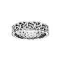 Bagues sur Artemare : Bague en argent rhodi&eacute; motif triskel entrelac&eacute; largeur 6mm