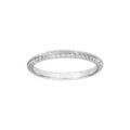 Alliance en argent rhodi&eacute; diamant&eacute;e en &eacute;toile largeur 2mm Artemare