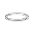 Alliance en argent rhodi&eacute; massif fil rond 2,5mm