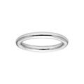 Alliance en argent rhodi&eacute; massif fil rond 3mm Artemare