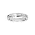 Bague en argent rhodi&eacute; diamant&eacute;e largeur 4mm