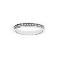 Alliances sur Artemare : Alliance en argent rhodi&eacute; motif en V largeur 3mm