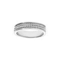 Alliances sur Artemare : Alliance en argent rhodi&eacute; motif en V largeur 5mm
