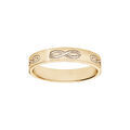 Alliances sur Artemare : Alliance en vermeil ruban grav&eacute;e symbole infini largeur 4mm