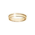 Alliance en vermeil ruban avec filet largeur 4mm Artemare