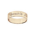 Alliances sur Artemare : Alliance en vermeil ruban grav&eacute;e "jamais l'un sans l'autre" largeur 6mm