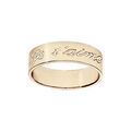 Alliance en vermeil ruban grav&eacute;e "je t'aime" largeur 6mm