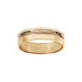 Alliance en vermeil diamant&eacute;e et partie lisse largeur 6mm