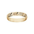 Alliance en vermeil granit&eacute; et diamant&eacute;e biais largeur 4mm Artemare