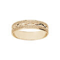 Alliance en vermeil granit&eacute;e et diamant&eacute;e crois&eacute;e largeur 5mm