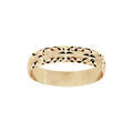 Alliance en vermeil diamant&eacute;e &eacute;toile avec striures largeur 4mm Artemare