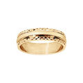 Alliance en vermeil lisse et bords diamant&eacute;s largeur 5mm Artemare