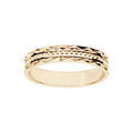 Alliance en vermeil diamant&eacute;e et finement cisel&eacute;e largeur 4mm Artemare
