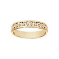 Alliance en vermeil diamant&eacute;e rond finement cisel&eacute; largeur 4mm Artemare