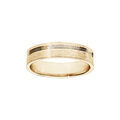Alliance en vermeil bross&eacute; filets largeur 5mm Artemare