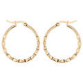 Boucles d'oreille sur Artemare : Cr&eacute;oles en plaqu&eacute; or torsad&eacute;e 28mm