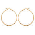 Boucles d'oreille sur Artemare : Cr&eacute;oles en plaqu&eacute; or torsad&eacute;e 41mm