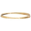 Bracelets sur Artemare : Bracelet demi jonc en plaqu&eacute; or entrelac&eacute; 66mm