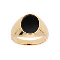 Chevali&egrave;re en plaqu&eacute; or plateau ovale avec onyx Artemare