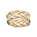 Bague en plaqu&eacute; or tresse lisse Artemare
