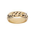 Alliance en plaqu&eacute; or diamant&eacute;e en &eacute;toile largeur 6mm Artemare