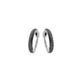 Boucles d'oreille sur Artemare : Cr&eacute;oles en acier patin&eacute; balinaises avec motif boules