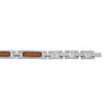 Bracelets sur Artemare : Bracelet en acier et bois maillon rectangulaire largeur 8mm triple fermoir longueur 19cm, 20cm et 21,5cm r&eacute;glable
