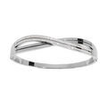 Bracelets sur Artemare : Bracelet jonc en acier articul&eacute; crois&eacute; avec strass