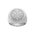 Chevali&egrave;res sur Artemare : Chevali&egrave;re en acier ronde motif boussole nautique