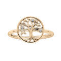Bagues sur Artemare : Bague en plaqu&eacute; or arbre de vie et oxydes blancs sertis