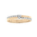 Bagues sur Artemare : Bague en plaqu&eacute; or rails d'oxyde blancs