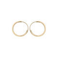 Cr&eacute;oles en argent et dorure jaune tube diam&egrave;tre 14mm Artemare