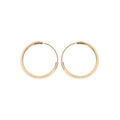 Boucles d'oreille sur Artemare : Cr&eacute;oles en argent et dorure jaune tube diam&egrave;tre 16mm
