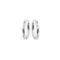 Cr&eacute;oles en argent platin&eacute; face plate diamant&eacute;e &eacute;toile 13mm