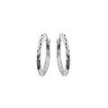 Cr&eacute;oles en argent platin&eacute; face plate diamant&eacute;e &eacute;toile 15mm