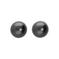 Boucles d'oreille en argent rhodié avec Perle de culture de Tahiti véritable 7mm et fermoir poussette Boucles d'oreille sur Artemare : Boucles d'oreille en argent rhodié avec Perle de culture de Tahiti véritable 7mm et fermoir poussette
