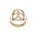 Bague en argent et dorure jaune motif "indalo" Artemare