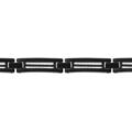 Bracelets sur Artemare : Bracelet en acier et PVD noir c&acirc;ble noir 19+1,5cm r&eacute;glable double fermoir
