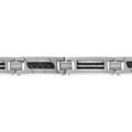 Bracelet en acier m&eacute;lande de carbone et c&acirc;ble noir 19+1,5cm r&eacute;glable double fermoir