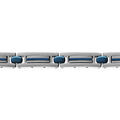 Bracelet en acier avec &eacute;l&eacute;ments en PVD bleu 18+3cm r&eacute;glable double fermoir Artemare