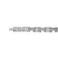 Bracelet en acier motif carr&eacute; avec double fermoir 19+1.5cm r&eacute;glable Artemare