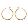 Cr&eacute;oles en plaqu&eacute; or fantaisie torsad&eacute;es diam&egrave;tre 30mm ext Artemare