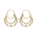 Boucles d'oreille sur Artemare : Cr&eacute;oles ethniques en plaqu&eacute; or diam&egrave;tre 18mm