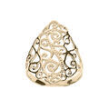 Bague en plaqu&eacute; or motif filigranne