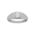 Chevaliere en acier petit plateau tonneau &agrave; graver 6 x 5mm Artemare