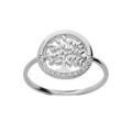 Bague en argent rhodie motif arbre de vie t oxydes blancs sertis Artemare